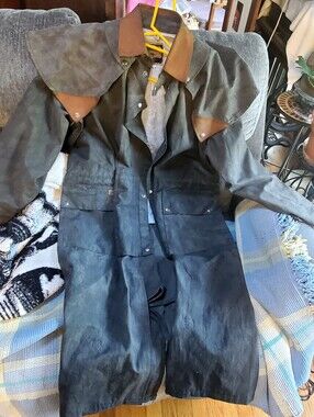 Downunder Australian Oilskin Western Trench Coat Size M